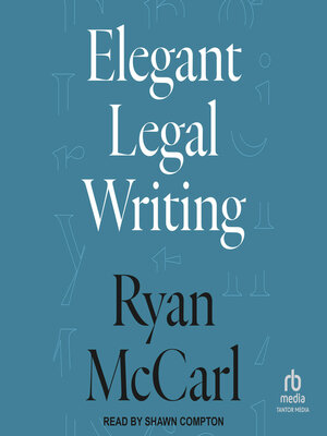 cover image of Elegant Legal Writing